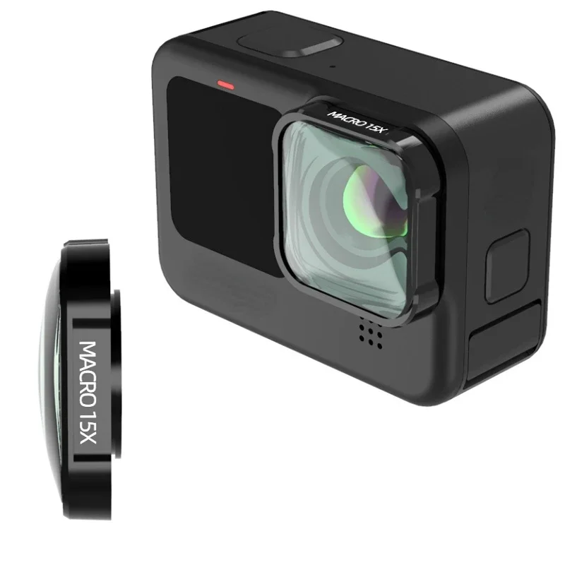 Gopro Action Camera Hero 12 Black - Filtr obiektywu Macro 15X HD do