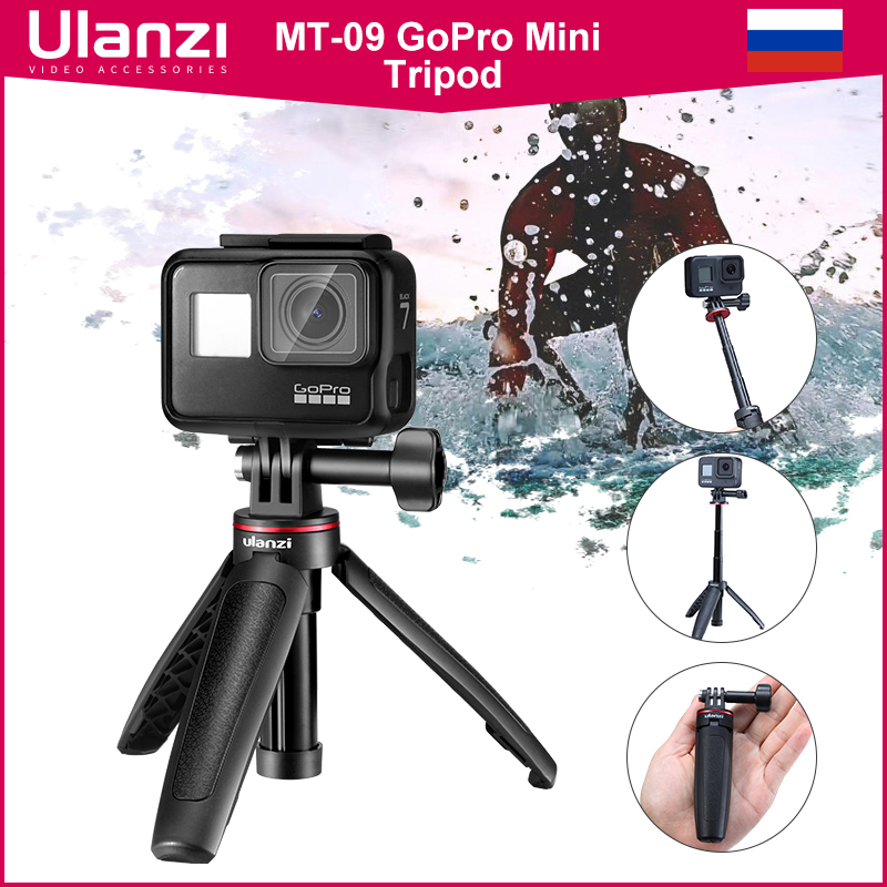Gopro Action Camera Hero 12 Black - Ulanzi MT-09 przedłużany Gopro Vlog statyw