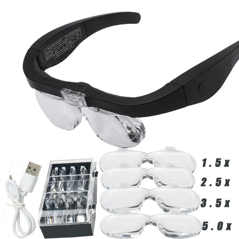 Electronics Repair Glasses - Lupa powiększająca 1,5X 2,5X 3,5X 5,0X