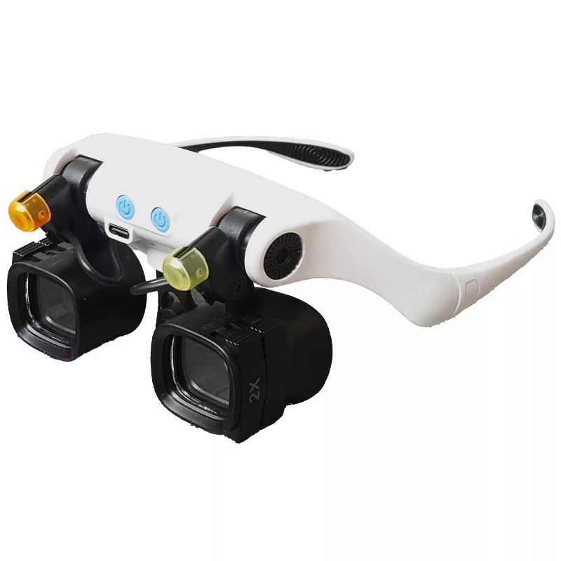 Electronics Repair Glasses - Akumulatorowe okulary powiększające z mocowaniem na