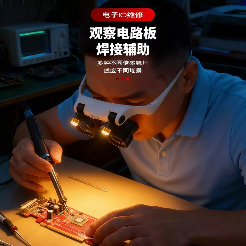 Akumulatorowe okulary powiększ – Electronics Repair Glasses recenzja i cena